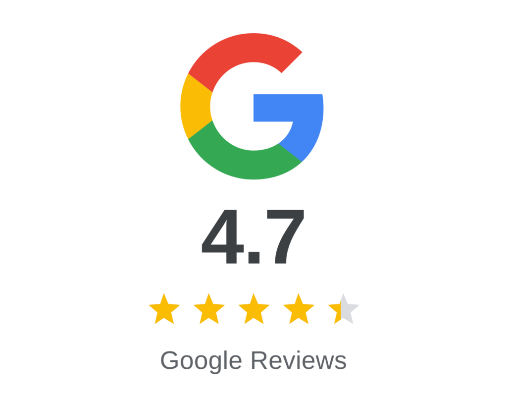 Google Reviews rating 4.7 stars